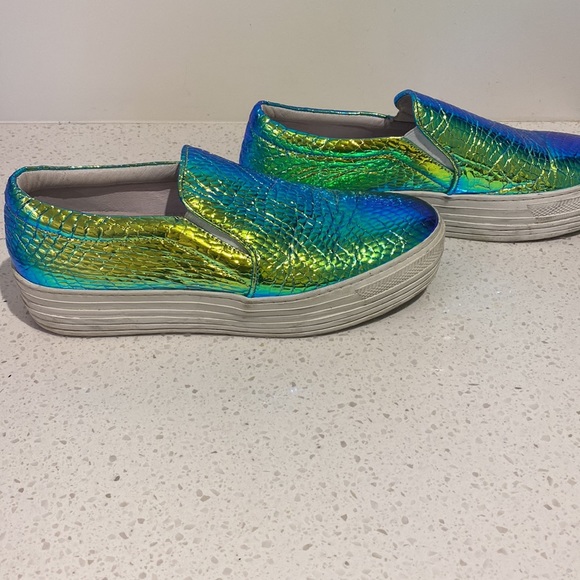 Joshua Sanders Green Vipera Nera Dkate shoes sz 40 - Picture 4 of 7